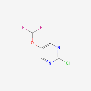 Chemical structure of 2-Chloro-5-(difluoromethoxy)pyrimidine