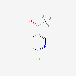 Chemical structure of 2-Chloro-5-(acetyl-d3)-pyridine