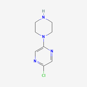Chemical structure of 2-Chloro-5-(1-piperazinyl)pyrazine