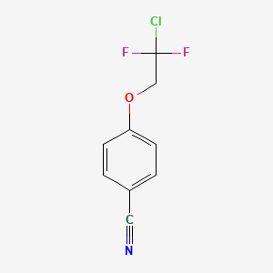 Chemical structure of 2-chloro-5-(1,1-difluoro-2-hydroxyethyl)benzonitrile