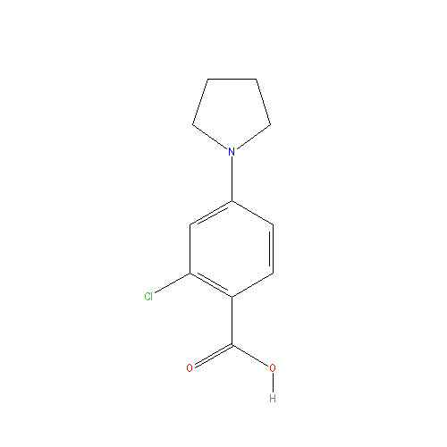 Chemical structure of 2-Chloro-4-pyrrolidinobenzoic Acid