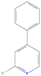 Chemical structure of 2-chloro-4-phenylpyridine