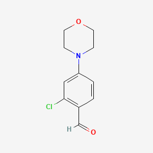 Chemical structure of 2-Chloro-4-morpholinobenzaldehyde