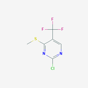 Chemical structure of 2-Chloro-4-methylsulfanyl-5-trifluoromethylpyrimidine
