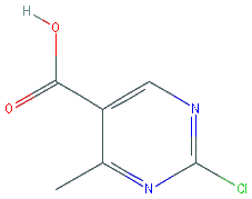 Chemical structure of 2-chloro-4-methylpyrimidine-5-carboxylic acid