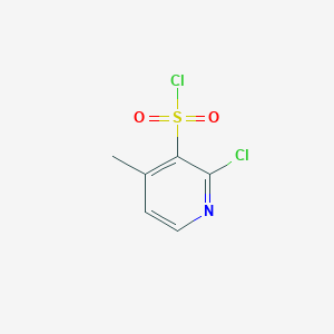 Chemical structure of 2-Chloro-4-methylpyridine-3-sulfonyl chloride