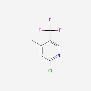 Chemical structure of 2-Chloro-4-methyl-5-(trifluoromethyl)pyridine