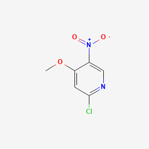Chemical structure of 2-chloro-4-methoxy-5-nitropyridine