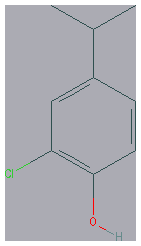 Chemical structure of 2-Chloro-4-isopropylphenol