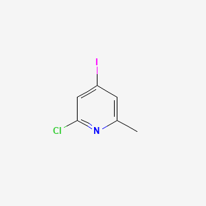 Chemical structure of 2-Chloro-4-iodo-6-methylpyridine