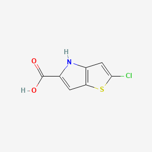 Chemical structure of 2-Chloro-4H-thieno[3,2-b]pyrrole-5-carboxylic acid