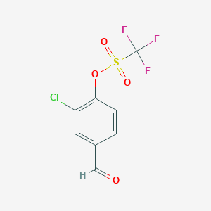 Chemical structure of 2-Chloro-4-Formylphenyl Trifluoromethanesulfonate