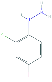 Chemical structure of 2-Chloro-4-fluorophenylhydrazine hydrochloride