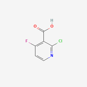 Chemical structure of 2-chloro-4-fluoronicotinic acid