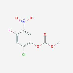 Chemical structure of 2-Chloro-4-fluoro-5-nitrophenyl methyl carbonate