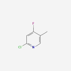 Chemical structure of 2-Chloro-4-fluoro-5-methylpyridine