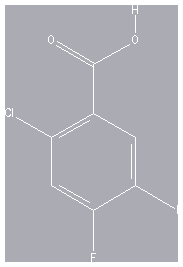 Chemical structure of 2-Chloro-4-fluoro-5-iodobenzoic acid
