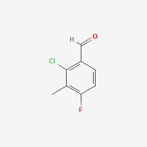 Chemical structure of 2-Chloro-4-fluoro-3-methylbenzaldehyde