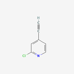 Chemical structure of 2-Chloro-4-ethynylpyridine