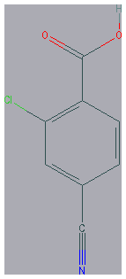 Chemical structure of 2-Chloro-4-cyanobenzoic Acid