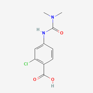 Chemical structure of 2-Chloro-4-[(dimethylcarbamoyl)amino]benzoic acid
