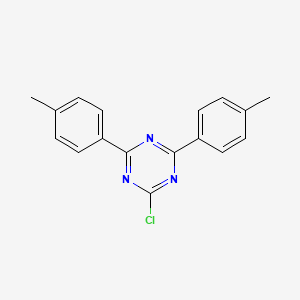 Chemical structure of 2-Chloro-4,6-di-p-tolyl-1,3,5-triazine