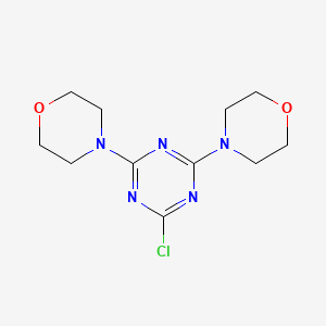 Chemical structure of 2-Chloro-4,6-dimorpholino-1,3,5-triazine