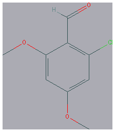 Chemical structure of 2-Chloro-4,6-dimethoxybenzaldehyde