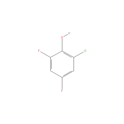 Chemical structure of 2-Chloro-4,6-difluorophenol