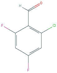 Chemical structure of 2-Chloro-4,6-difluorobenzaldehyde