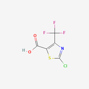 Chemical structure of 2-Chloro-4-(trifluoromethyl)thiazole-5-carboxylic acid
