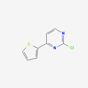 Chemical structure of 2-chloro-4-(thiophen-2-yl)pyrimidine