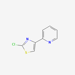 Chemical structure of 2-Chloro-4-(pyridin-2-yl)thiazole