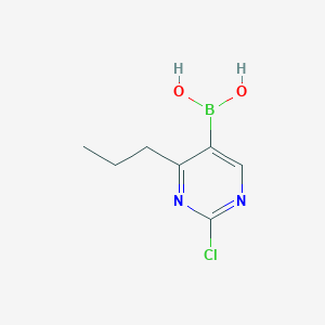 Chemical structure of (2-Chloro-4-propylpyrimidin-5-yl)boronic acid