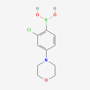 Chemical structure of 2-Chloro-4-(morpholino)phenylboronic acid