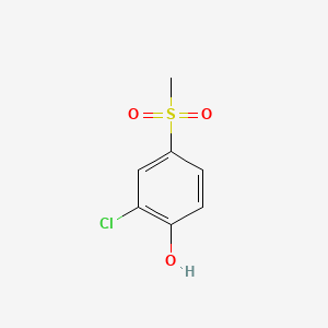 Chemical structure of 2-Chloro-4-(methylsulfonyl)phenol