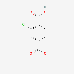 Chemical structure of 2-Chloro-4-(methoxycarbonyl)benzoic acid