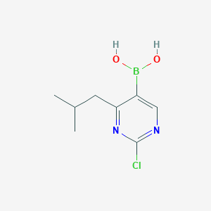 Chemical structure of 2-Chloro-4-(iso-butyl)pyrimidine-5-boronic acid