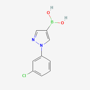 Chemical structure of 2-Chloro-4-(imidazol-1-yl)phenylboronic acid