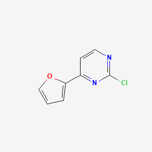 Chemical structure of 2-Chloro-4-(furan-2-yl)pyrimidine