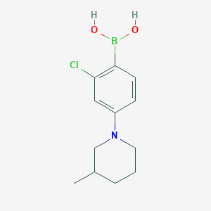 Chemical structure of 2-Chloro-4-(3-methylpiperidin-1-yl)phenylboronic acid