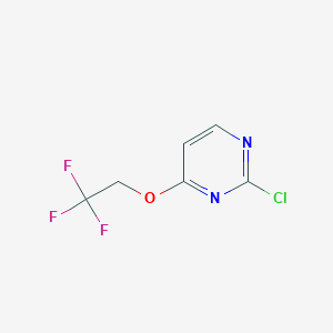 Chemical structure of 2-Chloro-4-(2,2,2-trifluoroethoxy)pyrimidine