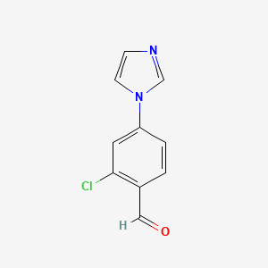 Chemical structure of 2-Chloro-4-(1-imidazolyl)benzaldehyde