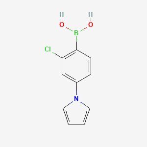 Chemical structure of 2-Chloro-4-(1H-pyrrol-1-yl)phenylboronic acid