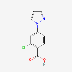 Chemical structure of 2-Chloro-4-(1H-pyrazol-1-yl)benzoic acid