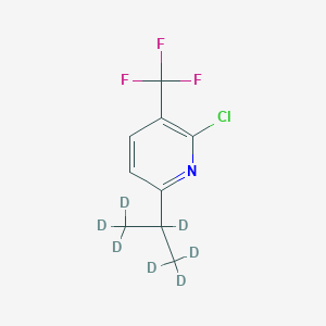 Chemical structure of 2-Chloro-3-trifluoromethyl-6-(iso-propyl-d7)-pyridine