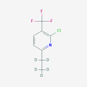 Chemical structure of 2-Chloro-3-trifluoromethyl-6-(ethyl-d5)pyridine