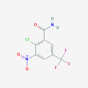 Chemical structure of 2-Chloro-3-nitro-5-(trifluoromethyl)benzamide