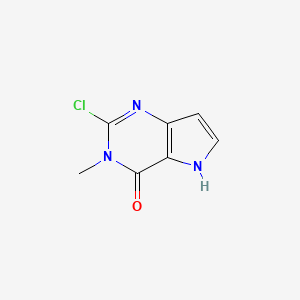 Chemical structure of 2-Chloro-3-methyl-3H-pyrrolo[3,2-d]pyrimidin-4(5H)-one