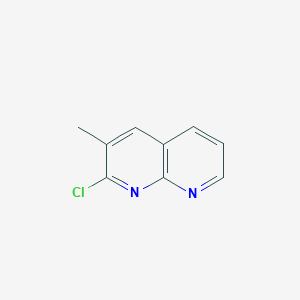Chemical structure of 2-Chloro-3-methyl-1,8-naphthyridine